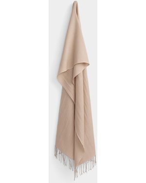 Simon's Lightweight Cashmere Pashmina Scarf - Natural