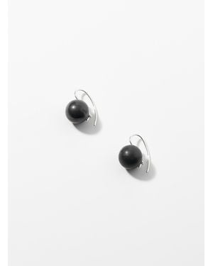 Annika Inez Sphere Drop Earrings - Black