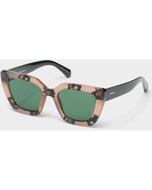 Komono Serena Square Sunglasses - Green