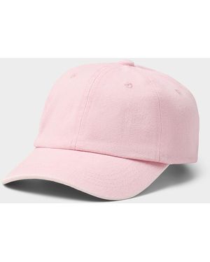 Simon's Faded Denim Baseball Cap - Pink