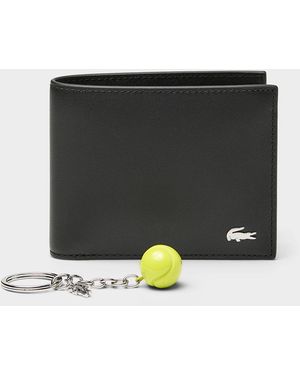 Lacoste Tennis Wallet And Keychain Set - Black