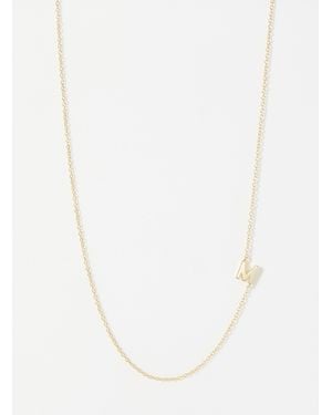 Midi34 Alpha Minimalist Necklace - White