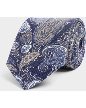 Le 31 Dotwork Paisley Tie - Blue