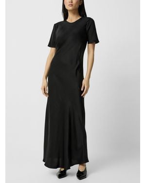 SILK LAUNDRY Bias Pure Silk Dress - Black