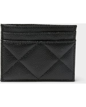Simon's Quilted Diamond Card Holder - Black