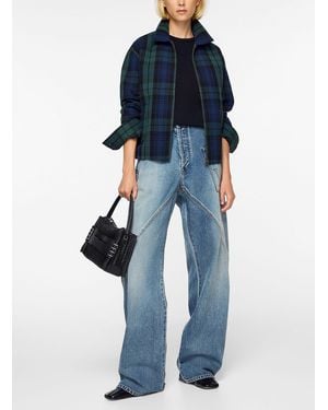 JW Anderson Checkered Seersucker Jacket - Blue