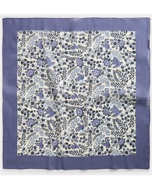 Part Two Small Birds And Flowers Scarf - Blue