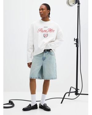 Papi Crest Print Long - Grey