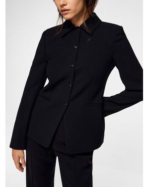Theory Cutaway Essential Crepe Jacket - Black