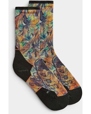 Smartwool Botanical Print Trail Running Socks - Black