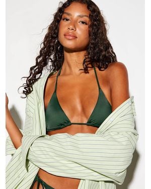 Simon's Halter String Triangle Bra - Multicolour