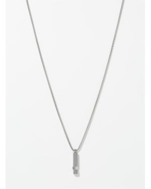 Steel and Barnett Monogram Geometric Pendant Necklace - White