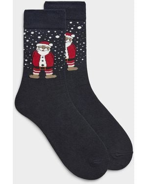Le 31 Merry Christmas Socks Christmas Collection - Black