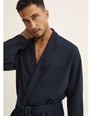 BOSS Lightweight Jersey Robe - Blue