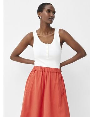 Marc O' Polo Buttoned Ribbed Cami - Red