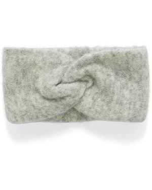 Simon's Fuzzy Alpaca Knit Headband Exclusive Collection From Italy - Grey