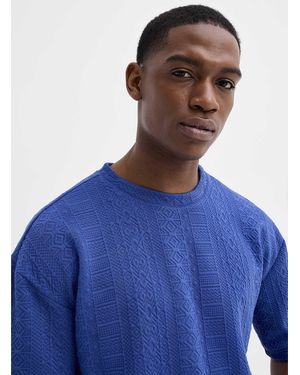 Le 31 Embossed Geo T - Blue