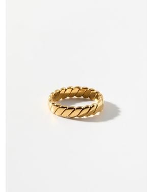 Simon's Diagonal Link Ring - Metallic