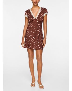 RIXO London Cely Polka Dot Minidress - Red