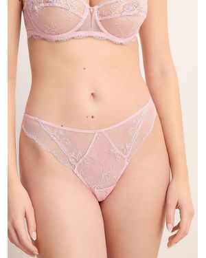 Lise Charmel Deesse Embroidered Cheeky Panty Nylon And Polyester - Pink