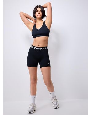Nike Pro Logo Waist Compression Biker Short 5" Length - Blue