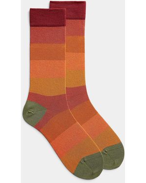 Le 31 Tonal Stripe Socks - Orange