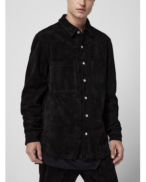 Rick Owens Black Suede Overshirt