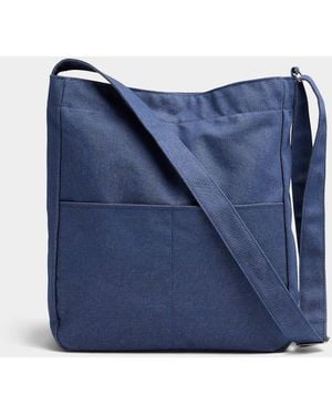 Le 31 Structured Denim Tote - Blue