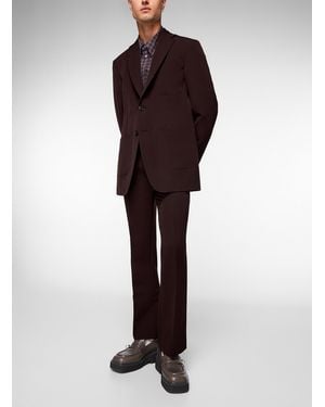 Marni Espresso 100% Virgin Wool Blazer - Purple