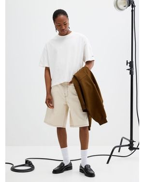 Papi Small Logo Oversized T - White