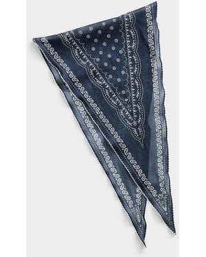 Fraas Scalloped Bandana - Blue