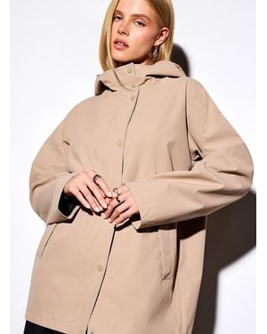 Vero Moda Loose Lightweight Canvas Raincoat - Natural