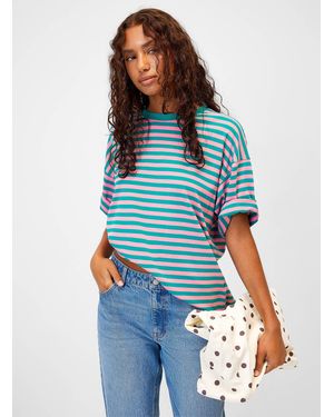Twik Pop Stripe Loose T - Blue