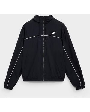 Nike Club Hooded Retro Trimmed Windbreaker - Blue