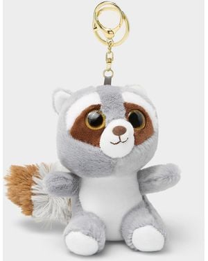 Simon's Raccoon Charm Key Chain - White