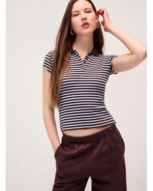 Twik Striped Fitted Polo Shirt - Red