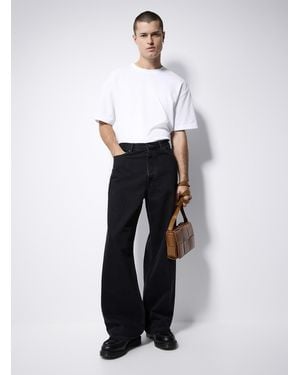 WOOD WOOD Faded Black Jean Loose Fit - White