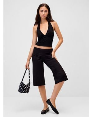 Twik Fitted Cropped Halter Cami - Blue