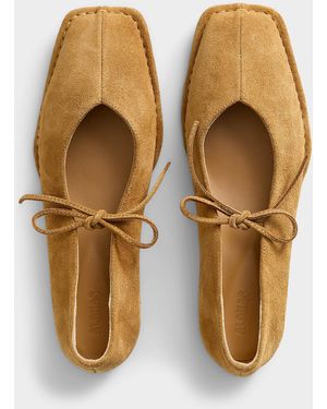 Alohas Sway Bow Suede Ballet Flats Women - Orange
