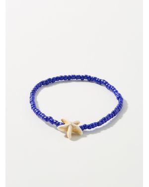 Simon's Starfish Bead Bracelet - Blue