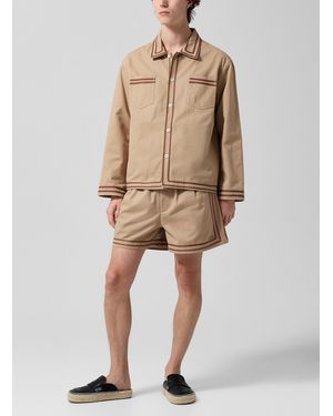 Bode Canteen Contrast Piping Structured Short - Natural
