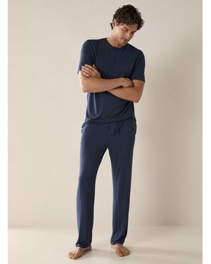 Le 31 Fluid Tm Modal Lounge Pant - Blue