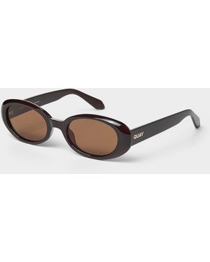 Quay Felt Cute Oval Sunglasses - Multicolour