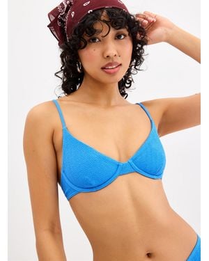 Billabong Pure Blue Textured Herringbone Balconette