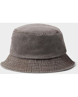 Simon's Faded Cotton Bucket Hat - Grey