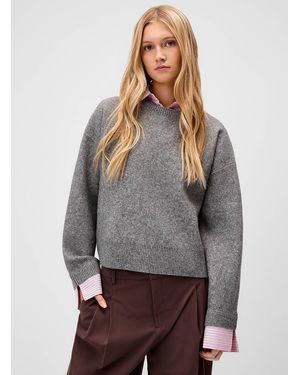 Pieces Shirt Overlay Boxy - Grey