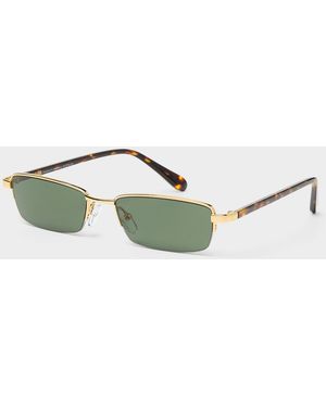 Miller Dumi Rectangular Sunglasses - Green