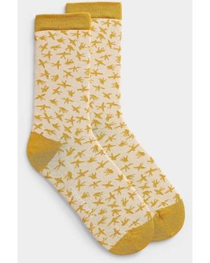 Simon's Little Bird Socks - Metallic