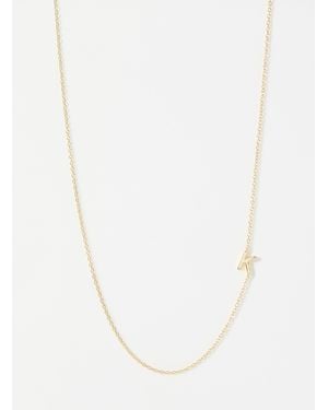 Midi34 Alpha Minimalist Necklace - White