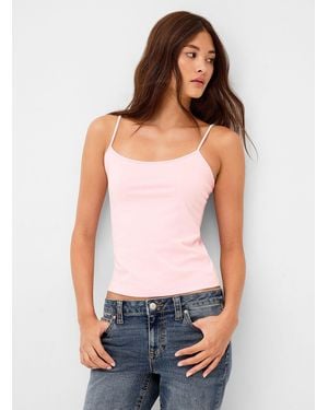 Twik Thin Strap Fitted Cami - White